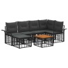 Ensemble de canapés d'extérieur 7 pcs Noir et Gris foncé 622569622569