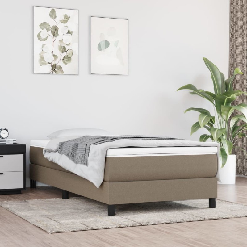 Matelas de lit à ressorts ensachés fermeté moyenne Taupe 90x190x20 cm Tissu 622570622570