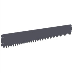 Bordure de Pelouse 30 pcs 103 x 15 cm Acier Anthracite 622573622573
