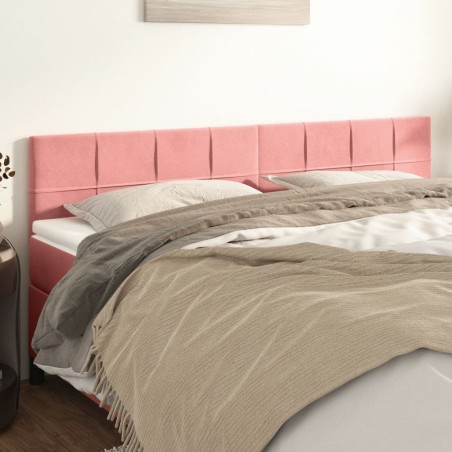 Têtes de lit Rose 200x5x78/88 cm Velours 622575622575