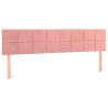 Têtes de lit Rose 200x5x78/88 cm Velours 622575622575