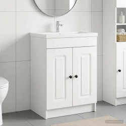 Armoire sous évier de salle de bain Blanc 56 x 37,5 x 81 cm 622581622581
