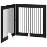Porte de chien pliable avec supports 2 pcs Chêne noir 200,5 cm 622583622583