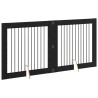 Porte de chien pliable avec supports 2 pcs Chêne noir 200,5 cm 622583622583