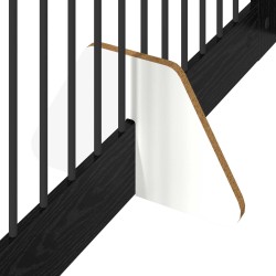 Porte de chien pliable avec supports 2 pcs Chêne noir 200,5 cm 622583622583