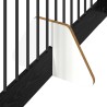 Porte de chien pliable avec supports 2 pcs Chêne noir 200,5 cm 622583622583