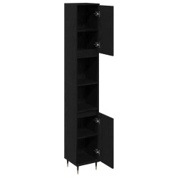 Cabinet de salle de bain avec porte Chêne noir 30 x 30 x 190 cm 622584622584