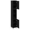 Cabinet de salle de bain avec porte Chêne noir 30 x 30 x 190 cm 622584622584