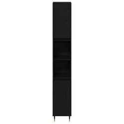 Cabinet de salle de bain avec porte Chêne noir 30 x 30 x 190 cm 622584622584