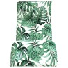 Transat pliant en tissu Oxford motif feuilles 175 x 54 x 8,5 cm 622586622586