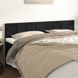 Têtes de lit Noir 200 x 5 x 78/88 cm Velours 622590622590