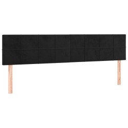 Têtes de lit Noir 200 x 5 x 78/88 cm Velours 622590622590