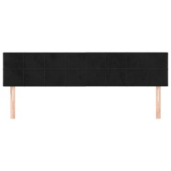 Têtes de lit Noir 200 x 5 x 78/88 cm Velours 622590622590