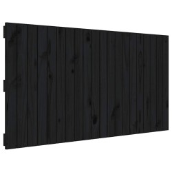 Tête de lit murale Noir 127,5x3x60 cm Bois massif de pin 622591622591