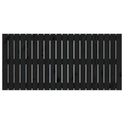 Tête de lit murale Noir 127,5x3x60 cm Bois massif de pin 622591622591