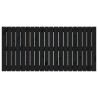 Tête de lit murale Noir 127,5x3x60 cm Bois massif de pin 622591622591