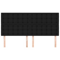 Tête de lit Noir 160x5x118/128 cm Tissu 622592622592