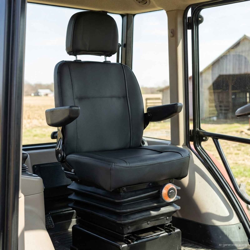 Siège de tracteur avec suspension Noir 56 x 57 x 87 cm 622596622596