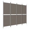 Cloison de séparation 4 panneaux Anthracite 200x180 cm Tissu 622597622597