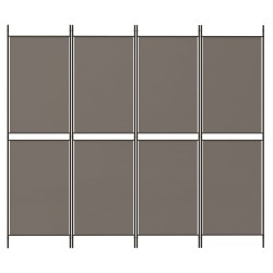 Cloison de séparation 4 panneaux Anthracite 200x180 cm Tissu 622597622597
