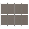 Cloison de séparation 4 panneaux Anthracite 200x180 cm Tissu 622597622597