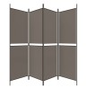 Cloison de séparation 4 panneaux Anthracite 200x180 cm Tissu 622597622597