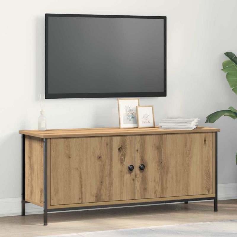 Meuble TV Chêne artisanal 100 x 35 x 45 cm Bois d'ingénierie 622601622601