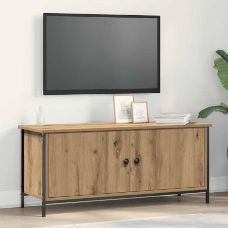 Meuble TV Chêne artisanal 100 x 35 x 45 cm Bois d'ingénierie 622601622601