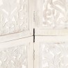 Cloison de séparation 5 panneaux Blanc 200x165 cm Bois manguier 622602622602