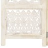 Cloison de séparation 5 panneaux Blanc 200x165 cm Bois manguier 622602622602