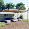Tonnelle de jardin avec toit rétractable 4x3 m Taupe 622603622603