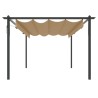 Tonnelle de jardin avec toit rétractable 4x3 m Taupe 622603622603
