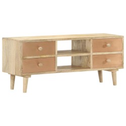 Meuble TV 110x30x45 cm Bois de manguier solide 622610622610