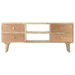 Meuble TV 110x30x45 cm Bois de manguier solide 622610622610