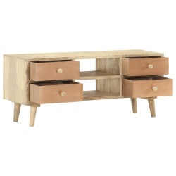 Meuble TV 110x30x45 cm Bois de manguier solide 622610622610