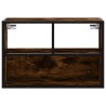 Meuble TV chêne fumé 60x31x39,5 cm bois d'ingénierie et métal 622611622611