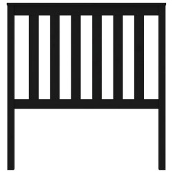 Tête de lit Noir 96x6x101 cm Bois massif de pin 622615622615