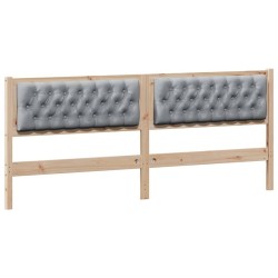 Tête de lit Marron et gris clair 200 cm Bois massif en pin 622619622619
