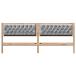 Tête de lit Marron et gris clair 200 cm Bois massif en pin 622619622619