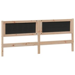 Tête de lit Marron et gris clair 200 cm Bois massif en pin 622619622619