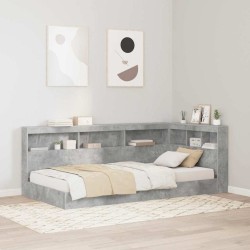 Tête de lit de rangement Gris béton 90 cm Bois d'ingénierie 622620622620