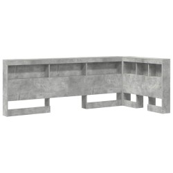 Tête de lit de rangement Gris béton 90 cm Bois d'ingénierie 622620622620