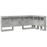 Tête de lit de rangement Gris béton 90 cm Bois d'ingénierie 622620622620
