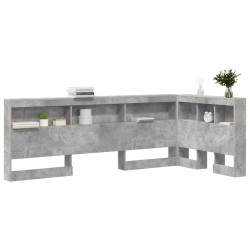 Tête de lit de rangement Gris béton 90 cm Bois d'ingénierie 622620622620