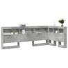 Tête de lit de rangement Gris béton 90 cm Bois d'ingénierie 622620622620