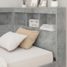 Tête de lit de rangement Gris béton 90 cm Bois d'ingénierie 622620622620
