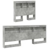 Tête de lit de rangement Gris béton 90 cm Bois d'ingénierie 622620622620