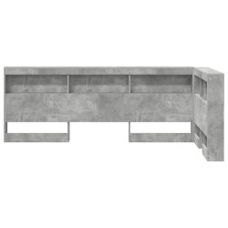 Tête de lit de rangement Gris béton 90 cm Bois d'ingénierie 622620622620