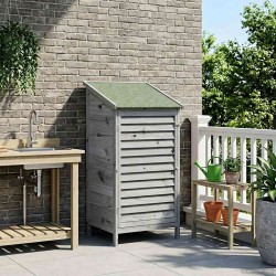 Abri de jardin Gris 59 x 56 x 113,5 cm Bois de Sapin Massif 622621622621