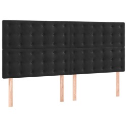 Tête de lit Noir 180x5x118/128 cm Velours 622625622625